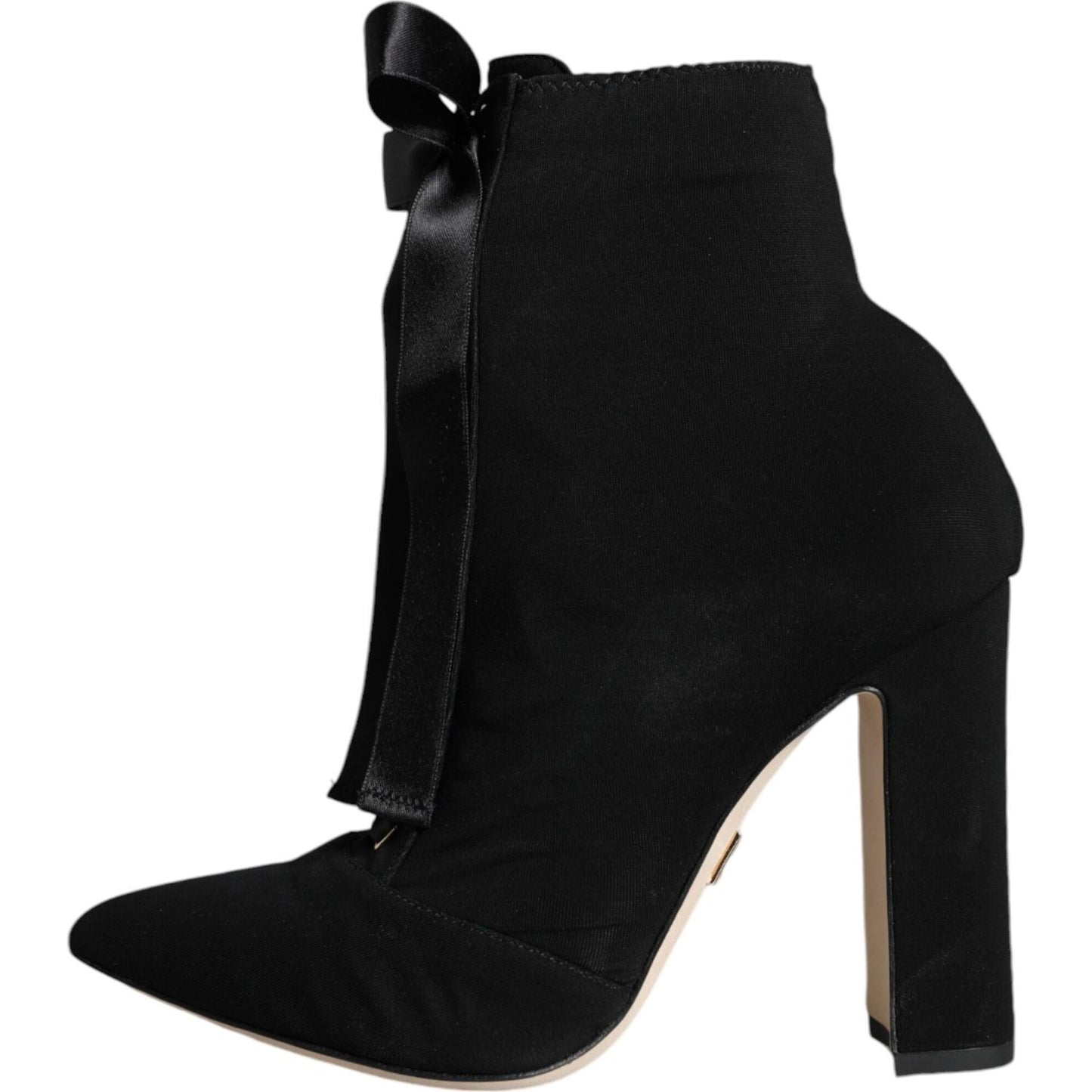 Dolce & Gabbana Black Jersey Stretch Ankle Booties Shoes Dolce & Gabbana