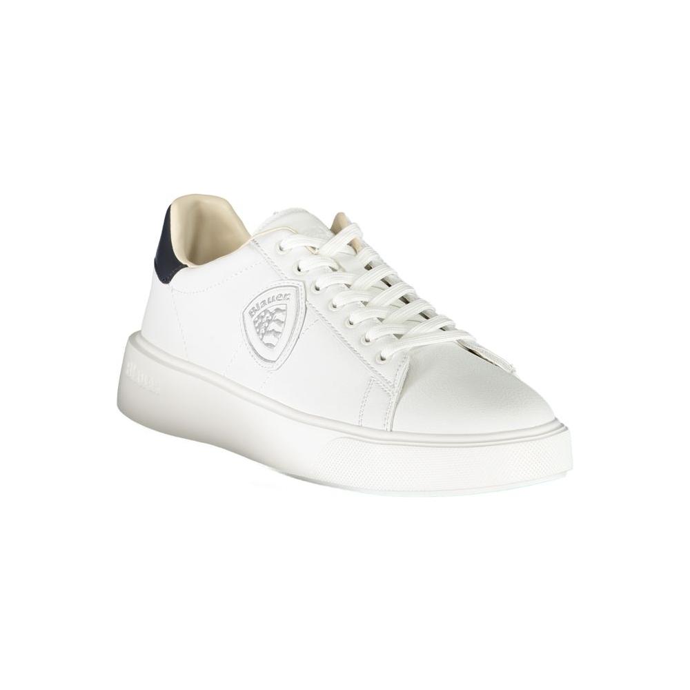 Blauer White Polyester Sneaker Blauer