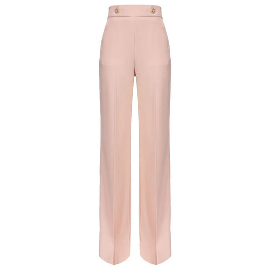 PINKO Pink Polyester Women Pants with Gold Detail PINKO