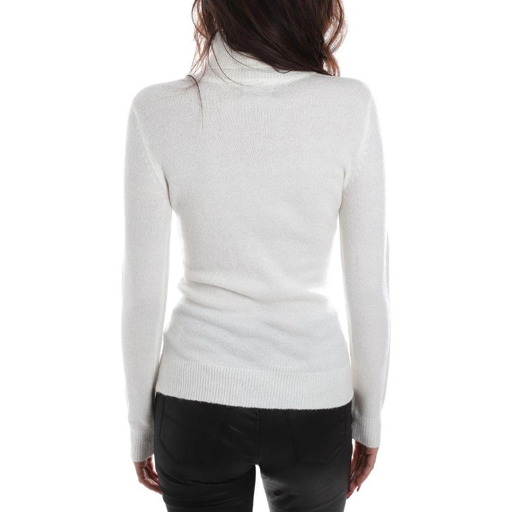 Yes Zee White Viscose Sweater Yes Zee