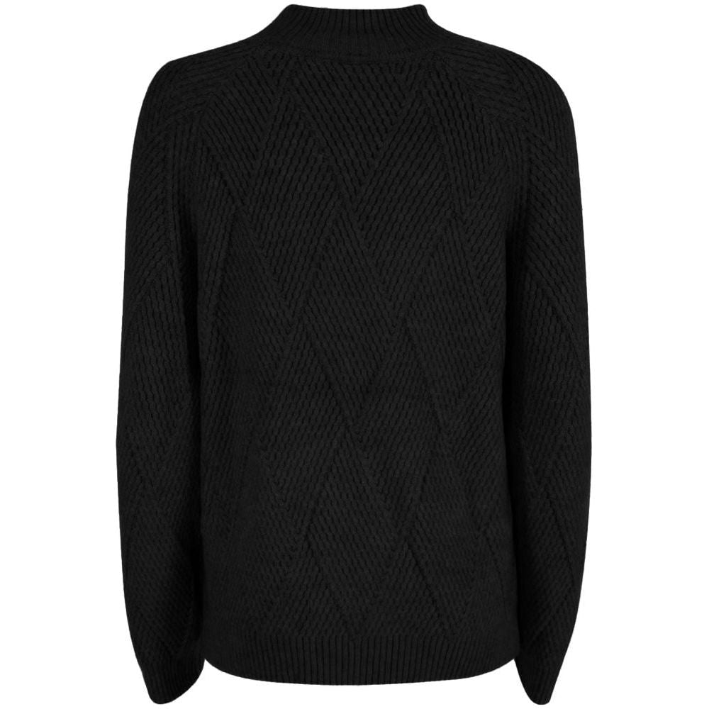 Yes Zee Black Acrylic Sweater Yes Zee