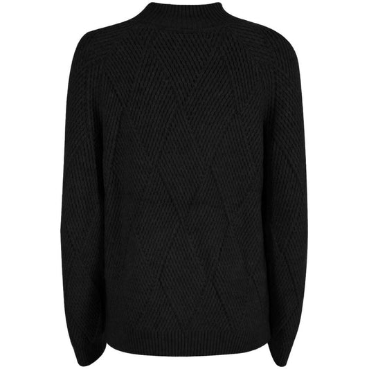 Yes Zee Black Acrylic Sweater Yes Zee