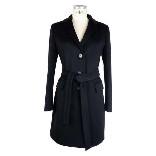 Made in Italy Black Cashmere Jackets & Coat Made in Italy