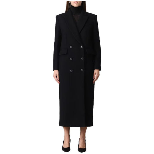 PINKO Black Wool Jackets & Coat PINKO