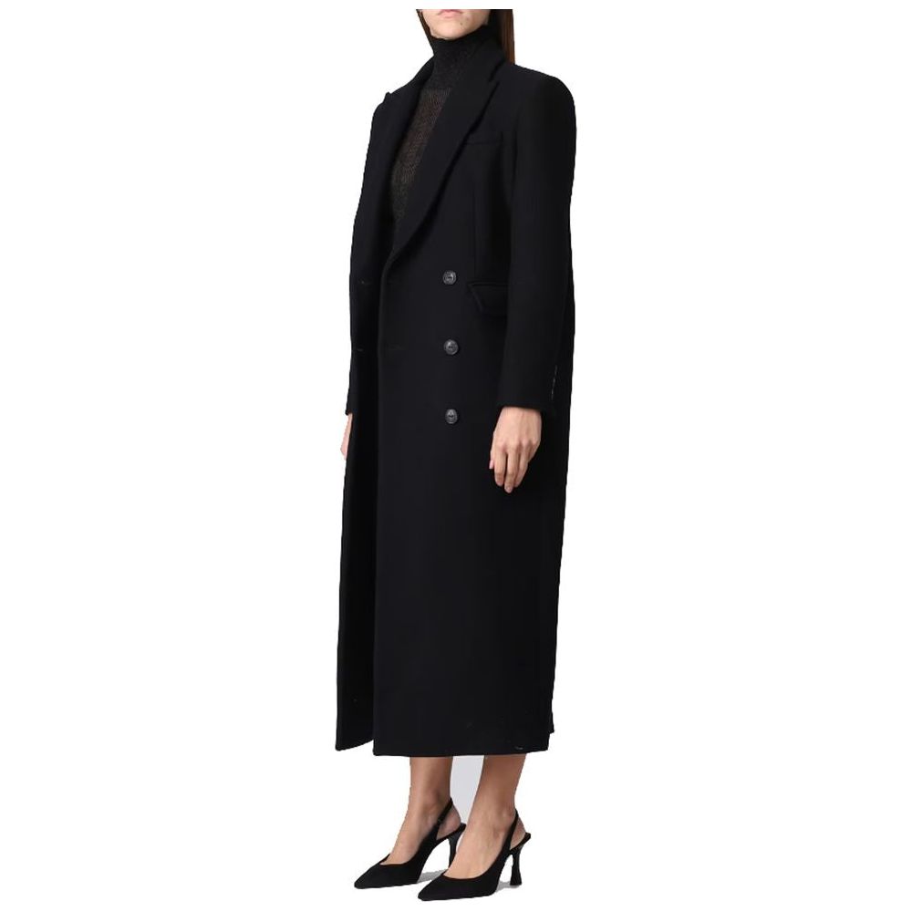 PINKO Black Wool Jackets & Coat PINKO