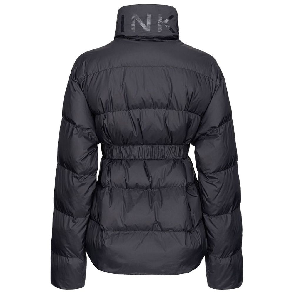 PINKO Black Nylon Jackets & Coat PINKO