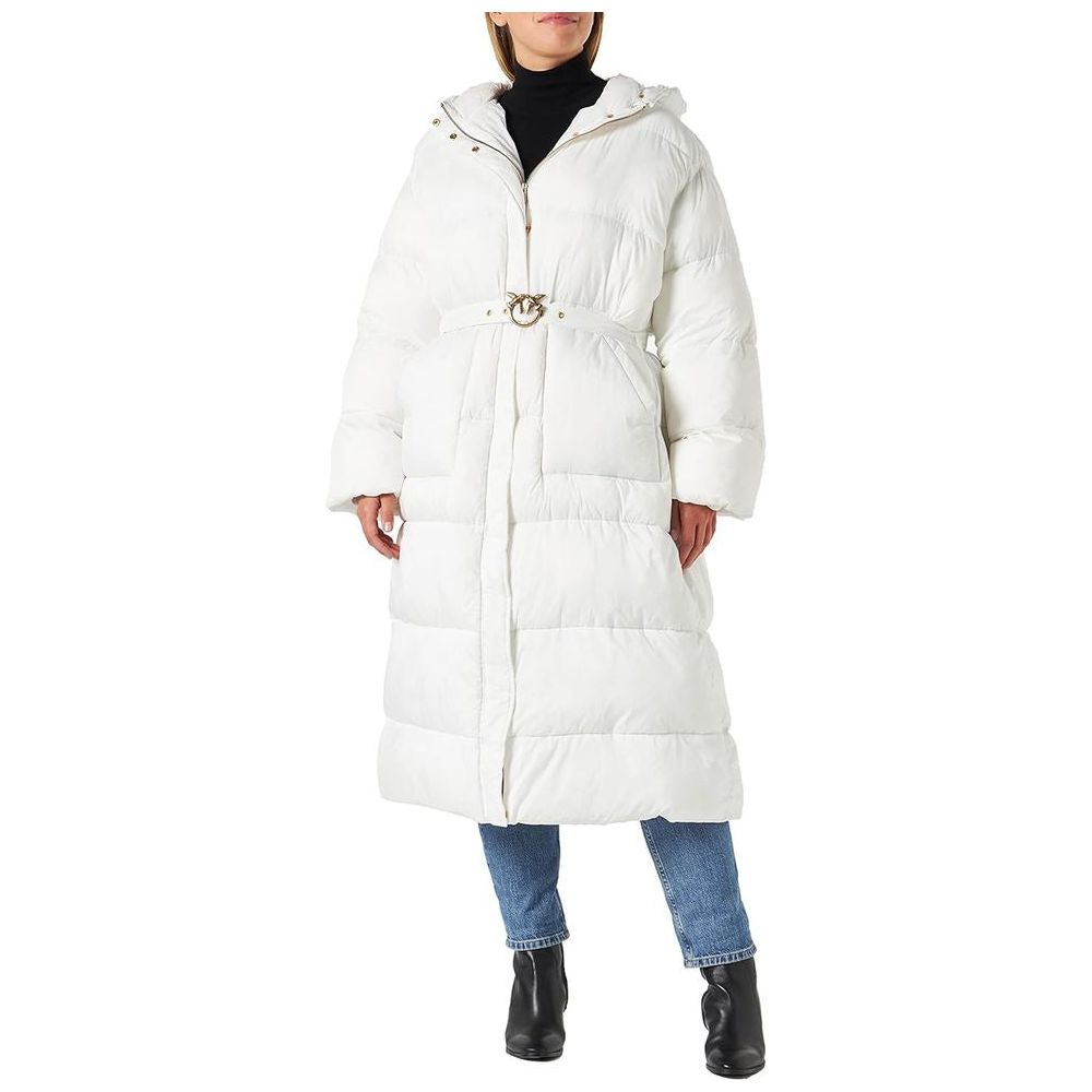 PINKO White Nylon Jackets & Coat PINKO