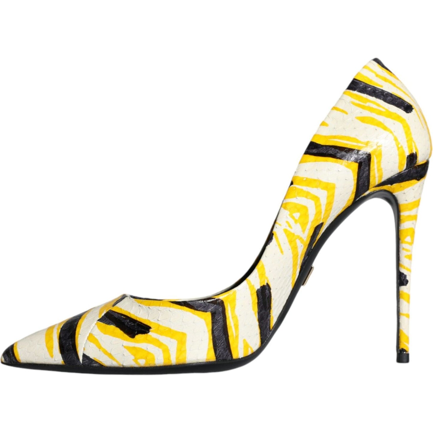 Dolce & Gabbana Multicolor Stripes Leather High Heels Pumps Shoes Dolce & Gabbana