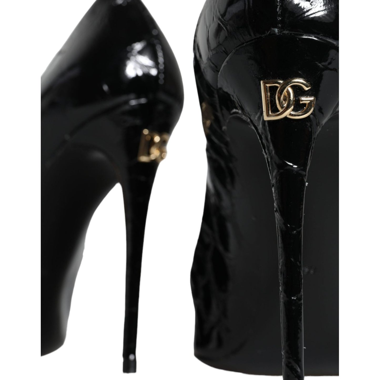 Dolce & Gabbana Black Patent Leather High Heels Pumps Shoes Dolce & Gabbana