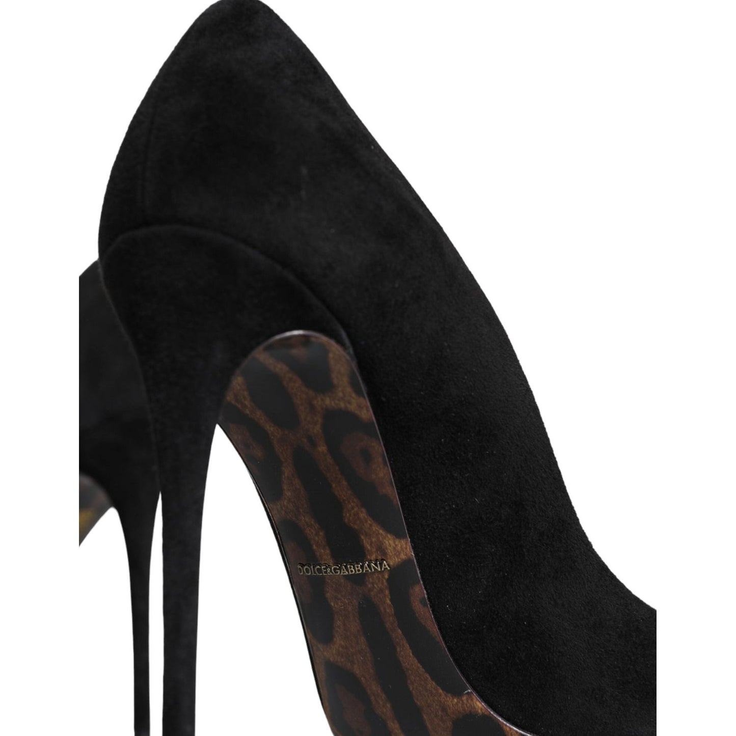 Dolce & Gabbana Black Suede Leather High Heels Pumps Shoes Dolce & Gabbana