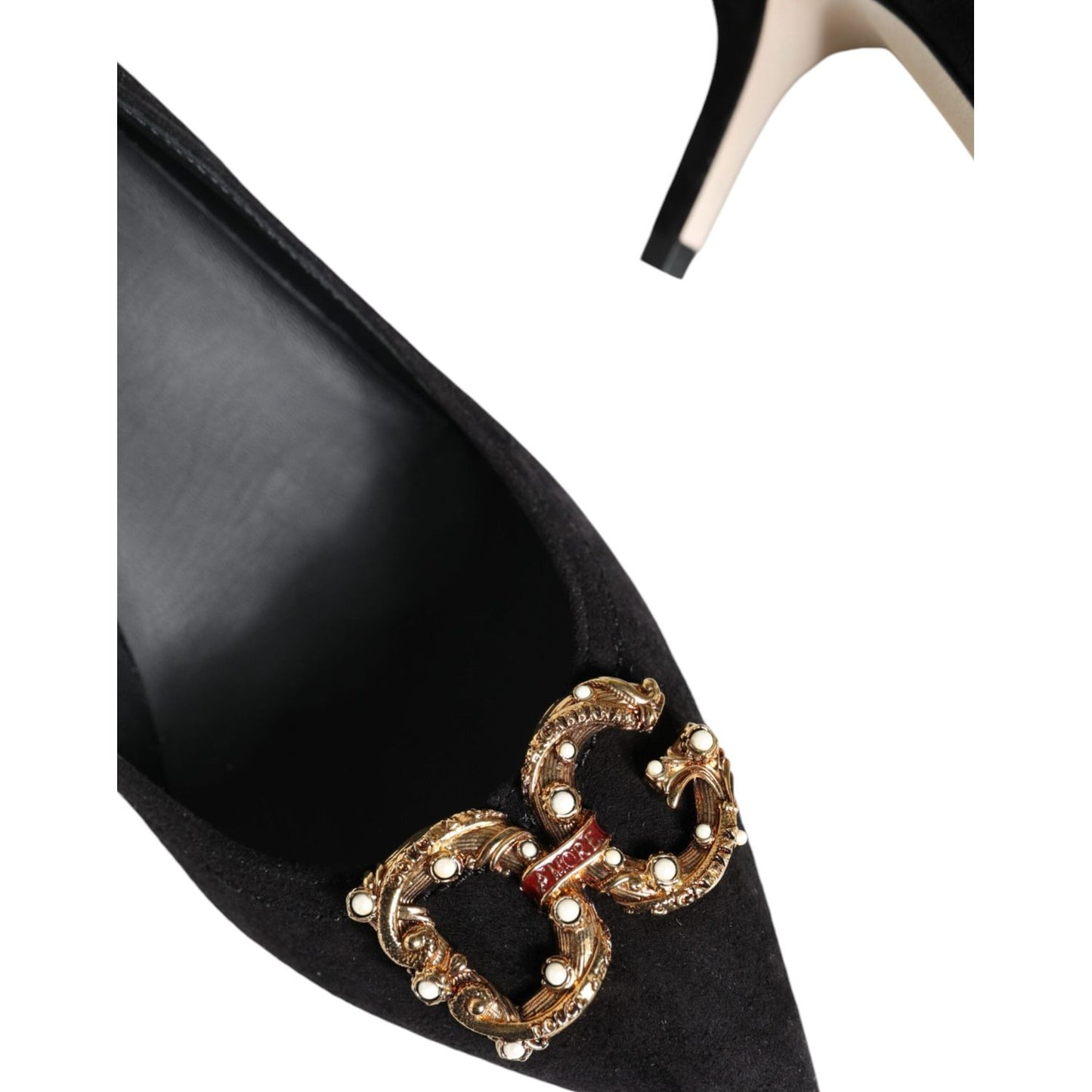 Dolce & Gabbana Black Amore Suede Bellucci Heels Pumps Shoes Dolce & Gabbana