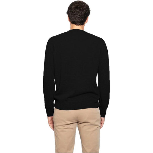 Alpha Studio Black Wool Vergine Sweater Alpha Studio