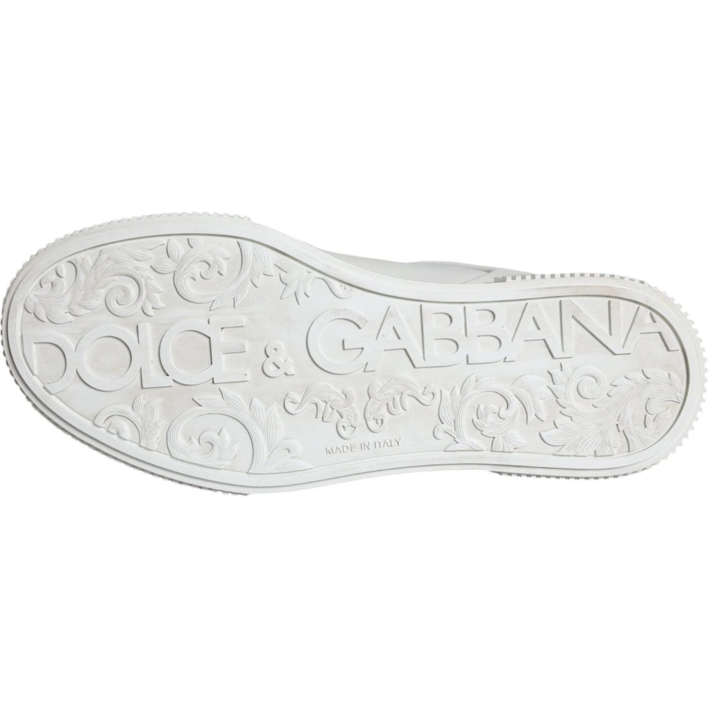 Dolce & Gabbana White Calfskin Leather Miami Low Top Sneakers Shoes Dolce & Gabbana