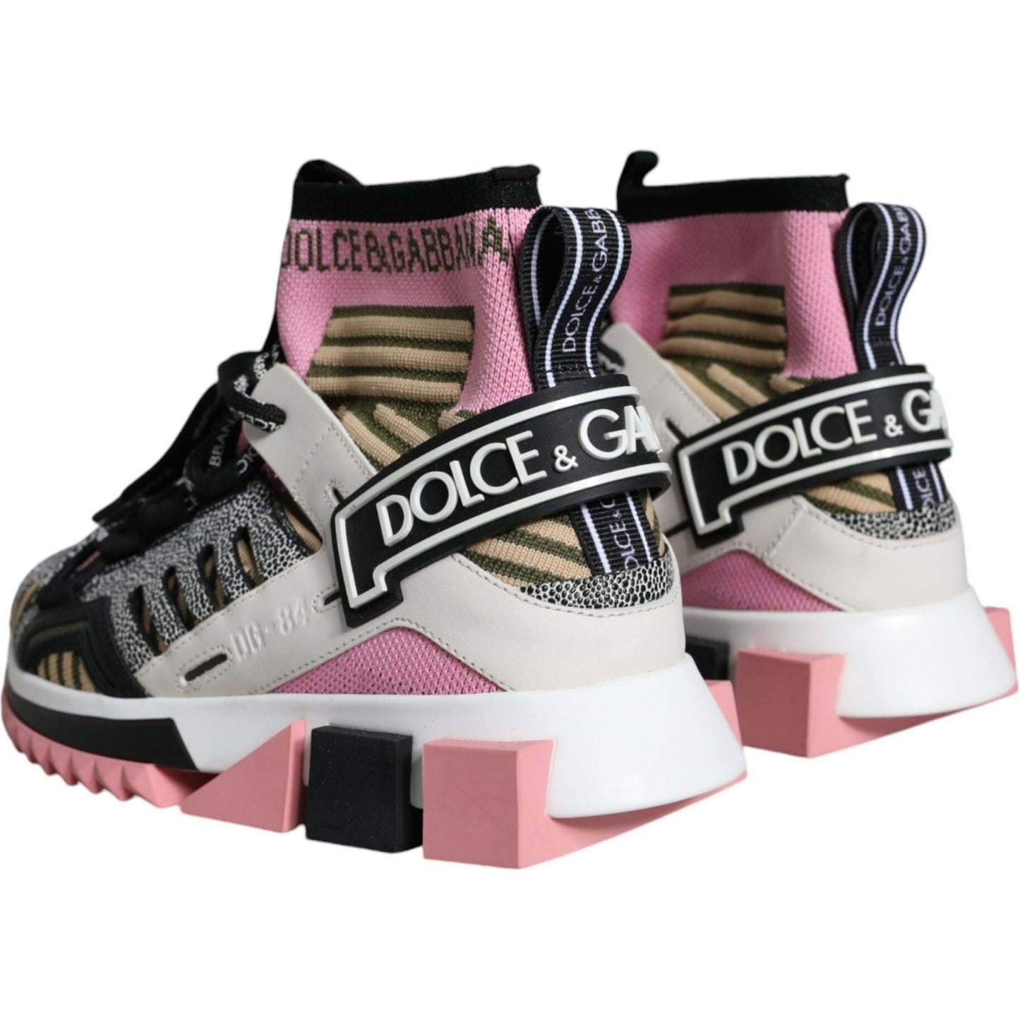 Dolce & Gabbana Multicolor Sorrento Socks Logo Sneakers Shoes Dolce & Gabbana