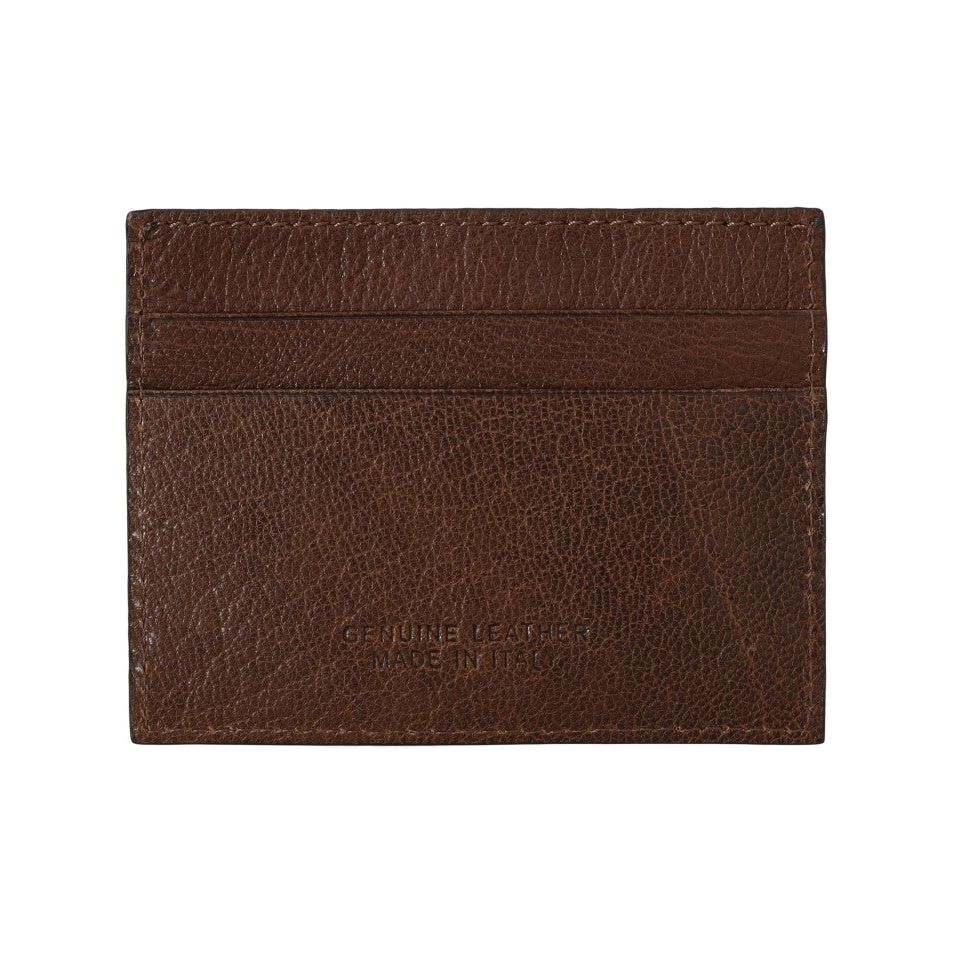 Billionaire Italian Couture Elegant Leather Men's Wallet in Brown Wallet Billionaire Italian Couture