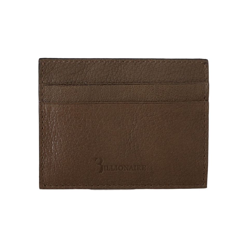 Billionaire Italian Couture Elegant Turtledove Leather Men's Wallet Wallet Billionaire Italian Couture