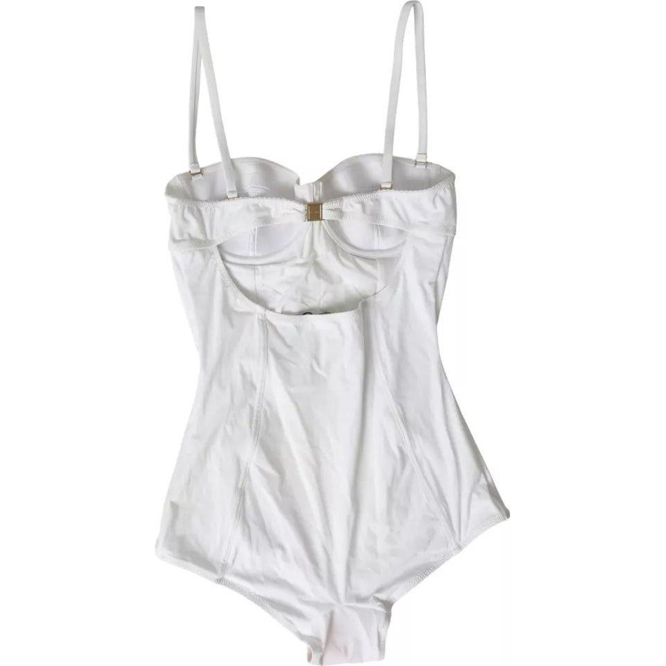 Dolce & Gabbana White Swimsuit One Piece Women Beachwear Bikini