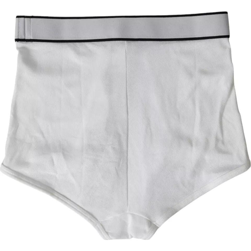 Dolce & Gabbana White Cotton Stretch Branded Logo Underwear Dolce & Gabbana