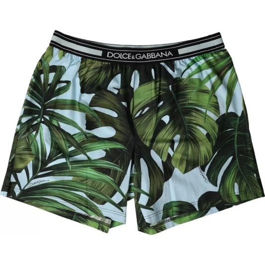 Dolce & Gabbana Multicolor Leaf Print Regular Boxer Underwear Dolce & Gabbana