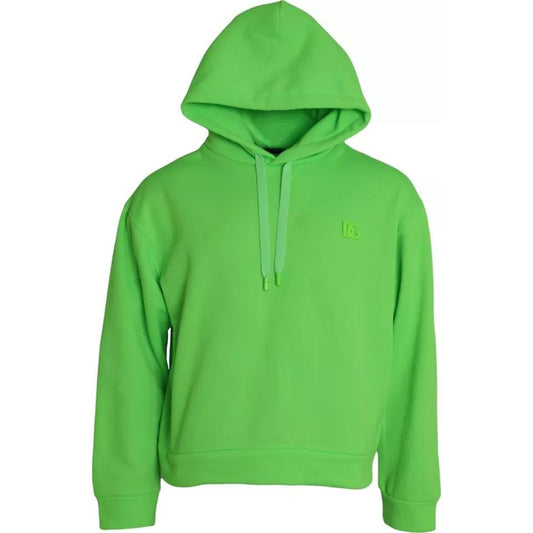 Dolce & Gabbana Green Logo Hooded Pullover Sweatshirt Sweater Dolce & Gabbana