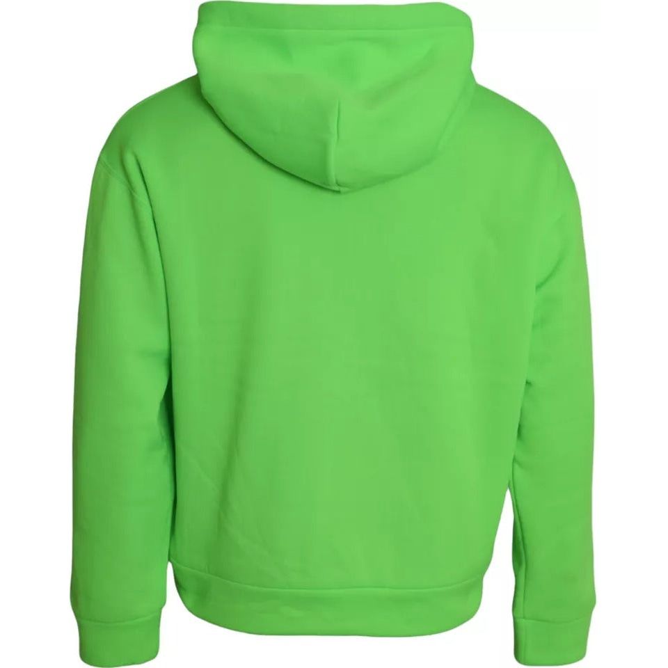 Dolce & Gabbana Green Logo Hooded Pullover Sweatshirt Sweater Dolce & Gabbana