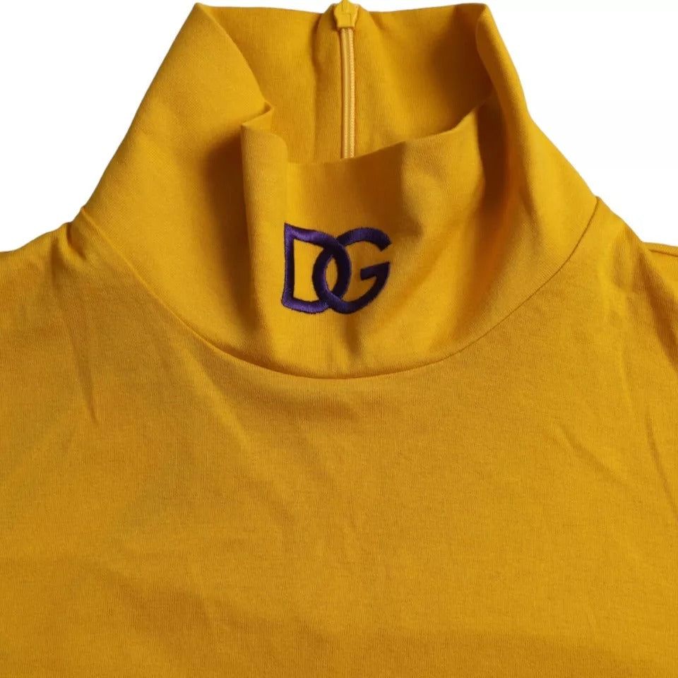 Dolce & Gabbana Dark Yellow Turtleneck Long Sleeves Sweater Dolce & Gabbana