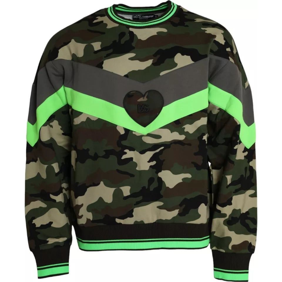 Dolce & Gabbana Multicolor Camouflage Sweatshirt Sweater Dolce & Gabbana