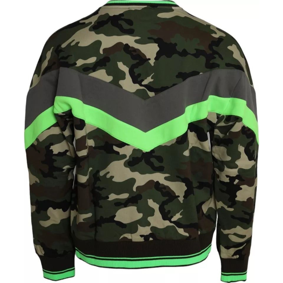 Dolce & Gabbana Multicolor Camouflage Sweatshirt Sweater Dolce & Gabbana