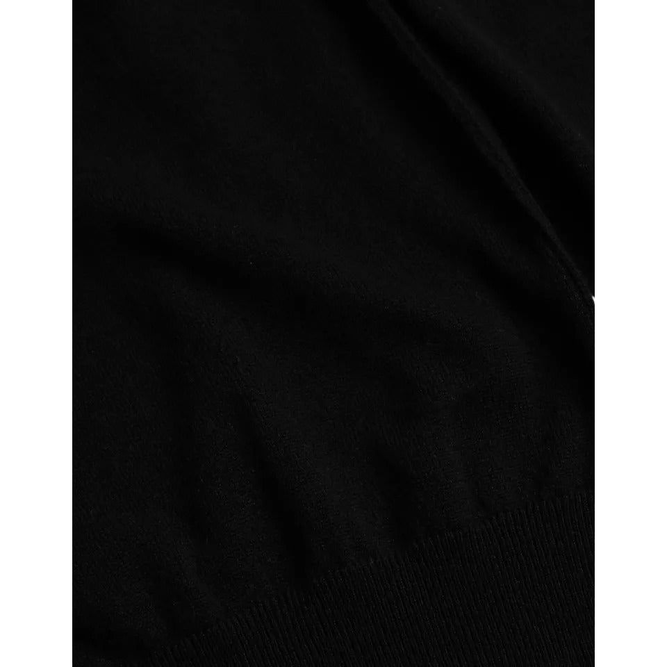 Dolce & Gabbana Black Cashmere Crew Neck Pullover Sweater Dolce & Gabbana