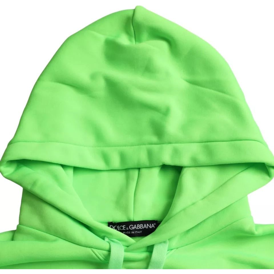 Dolce & Gabbana Green Logo Hooded Pullover Sweatshirt Sweater Dolce & Gabbana