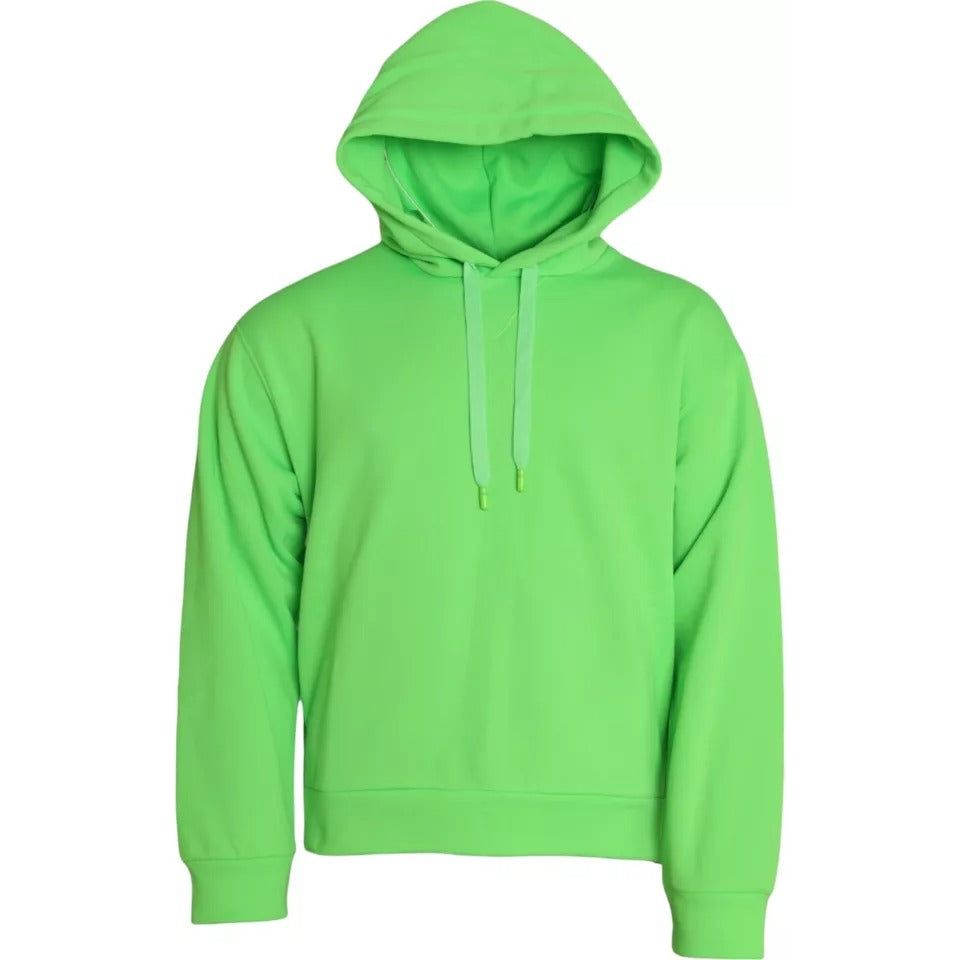 Dolce & Gabbana Green Logo Hooded Pullover Sweatshirt Sweater Dolce & Gabbana