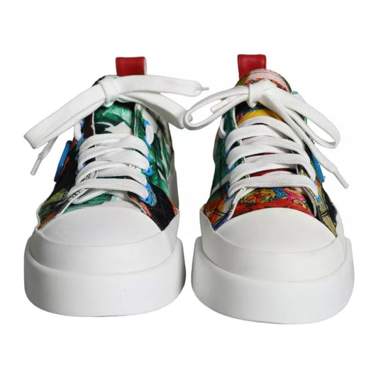 Dolce & Gabbana Multicolor Patchwork Low Top Sneakers Shoes