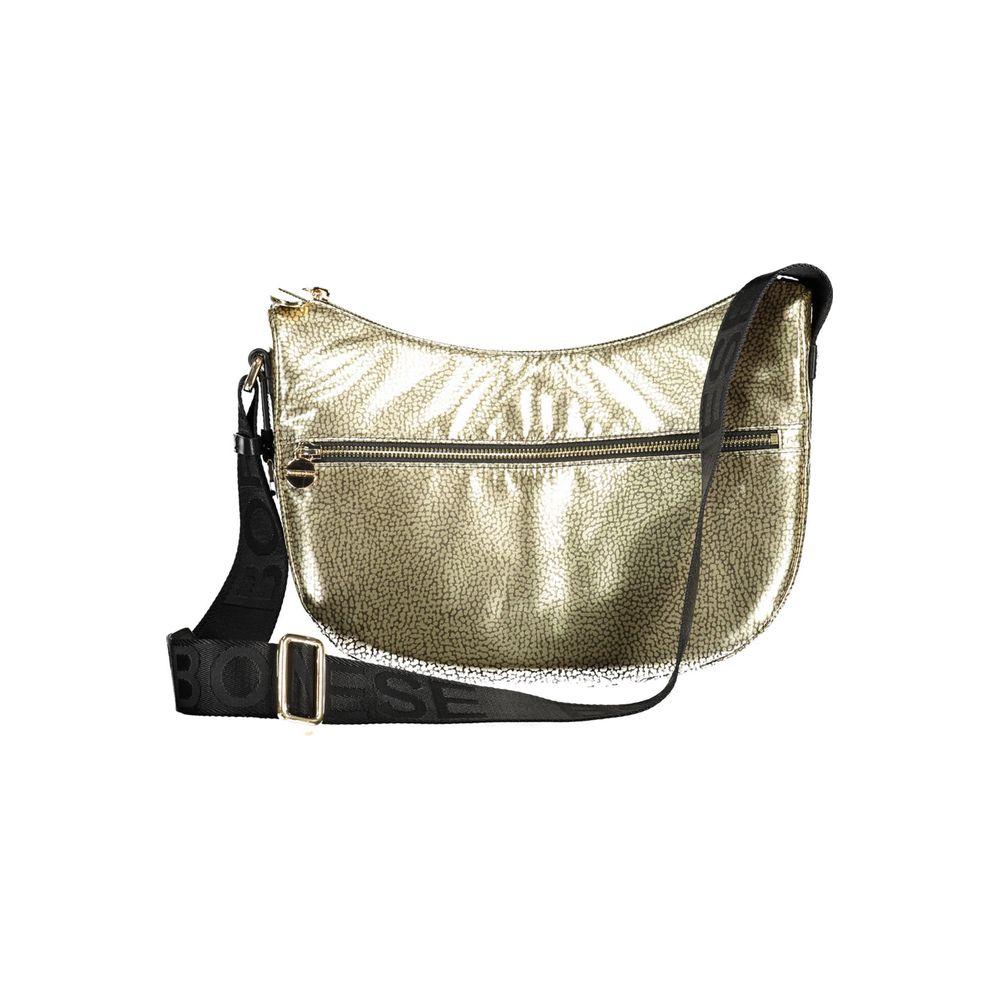 Borbonese Gold Polyester Handbag Borbonese