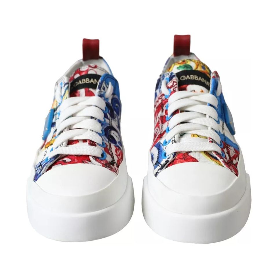 Dolce & Gabbana Multicolor Patchwork Low Top Sneakers Shoes Dolce & Gabbana