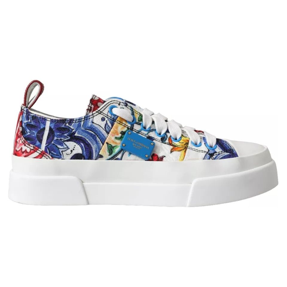 Dolce & Gabbana Multicolor Patchwork Low Top Sneakers Shoes Dolce & Gabbana