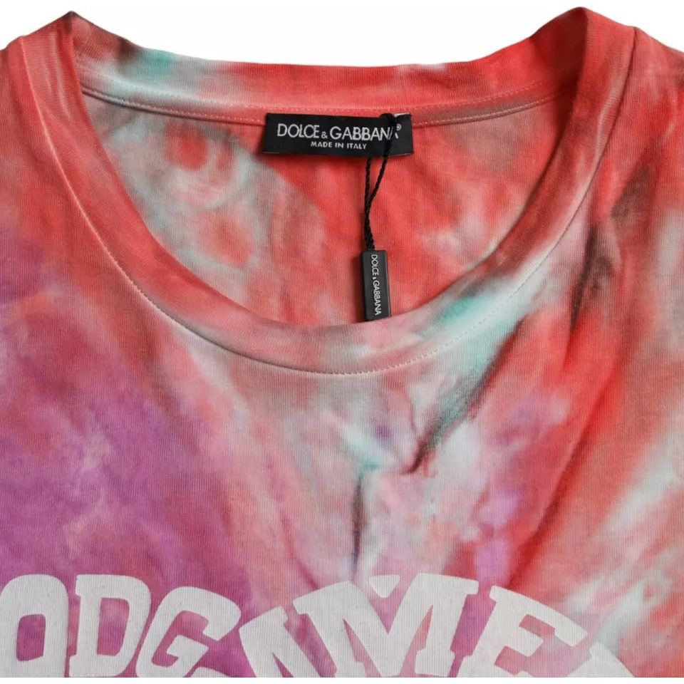 Dolce & Gabbana Multicolor Tie Dye Cotton Round Neck T-shirt Dolce & Gabbana