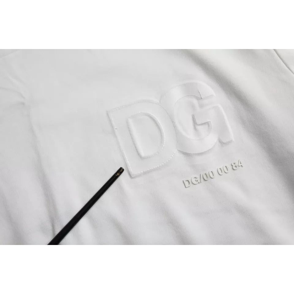 Dolce & Gabbana White Logo Round Neck Short Sleeves T-shirt Dolce & Gabbana