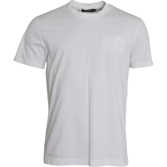 Dolce & Gabbana White Logo Round Neck Short Sleeves T-shirt Dolce & Gabbana