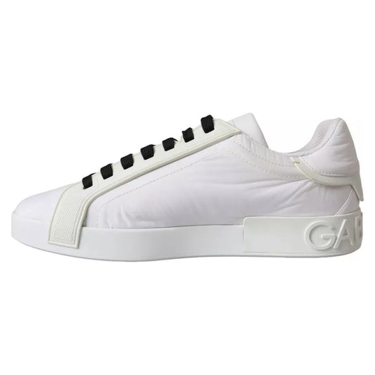 Dolce & Gabbana White Portofino Logo Low Top Trainers Sneakers Shoes Dolce & Gabbana