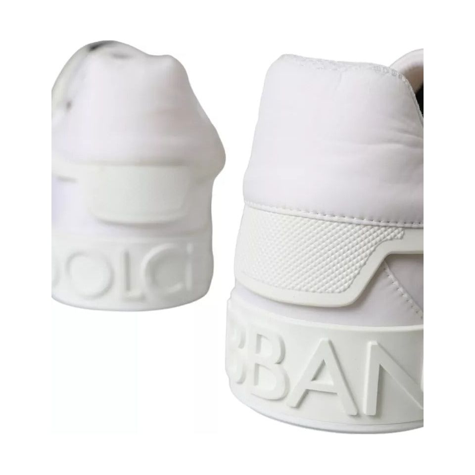 Dolce & Gabbana White Portofino Logo Low Top Trainers Sneakers Shoes Dolce & Gabbana