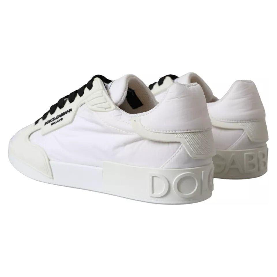 Dolce & Gabbana White Portofino Logo Low Top Trainers Sneakers Shoes Dolce & Gabbana