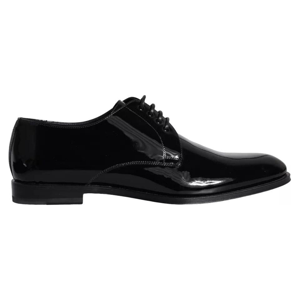 Dolce & Gabbana Black Patent Leather Derby Formal Dress Shoes Dolce & Gabbana