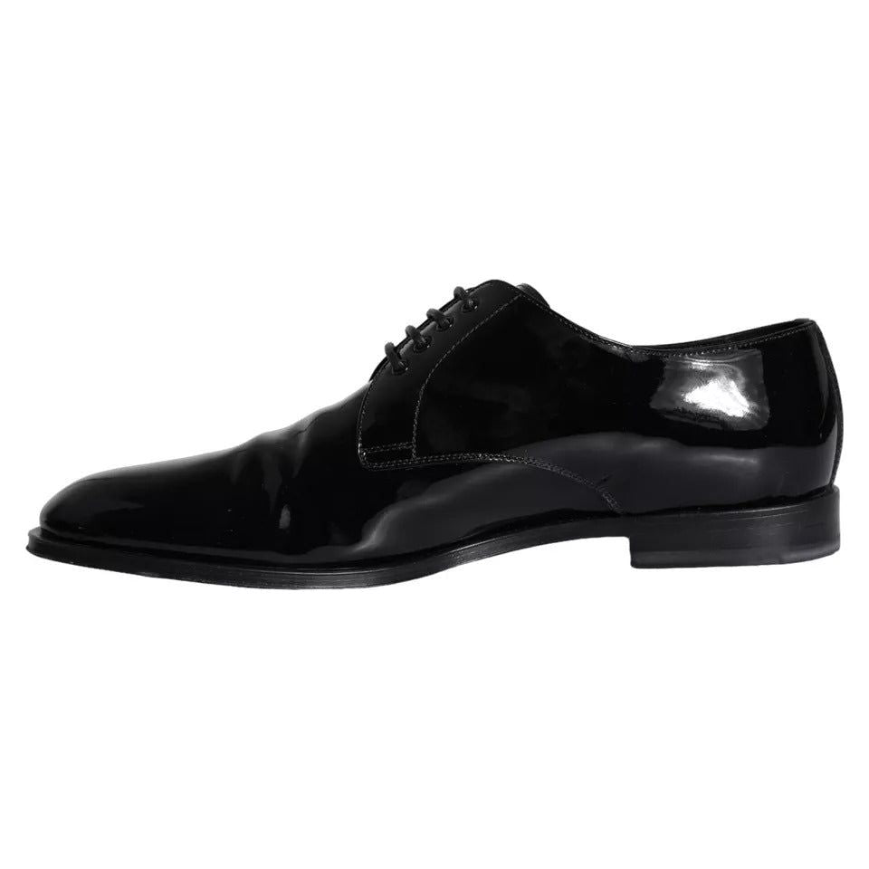 Dolce & Gabbana Black Calfskin Leather Derby Men Dress Shoes Dolce & Gabbana