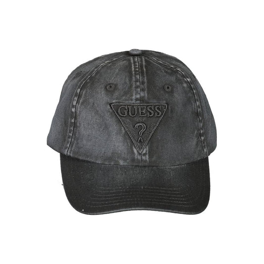 Guess Jeans Black Cotton Hats & Cap Guess Jeans