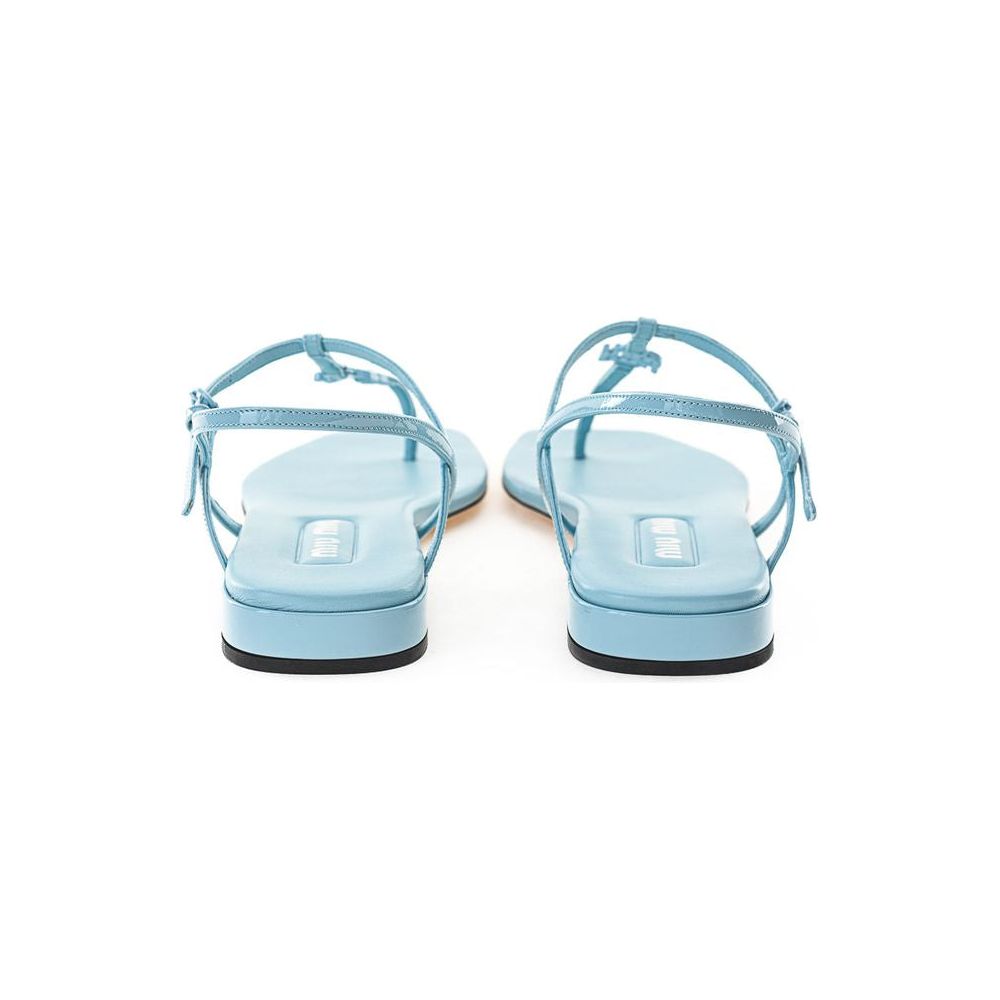 Miu Miu Light Blue Vernice Sandal Miu Miu