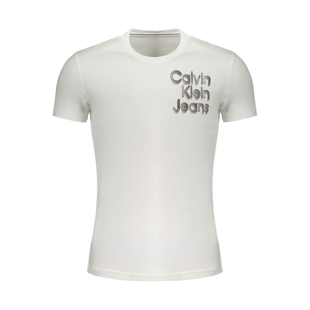 Calvin Klein White Cotton T-Shirt Calvin Klein