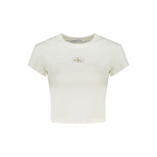 Calvin Klein White Cotton Tops & T-Shirt