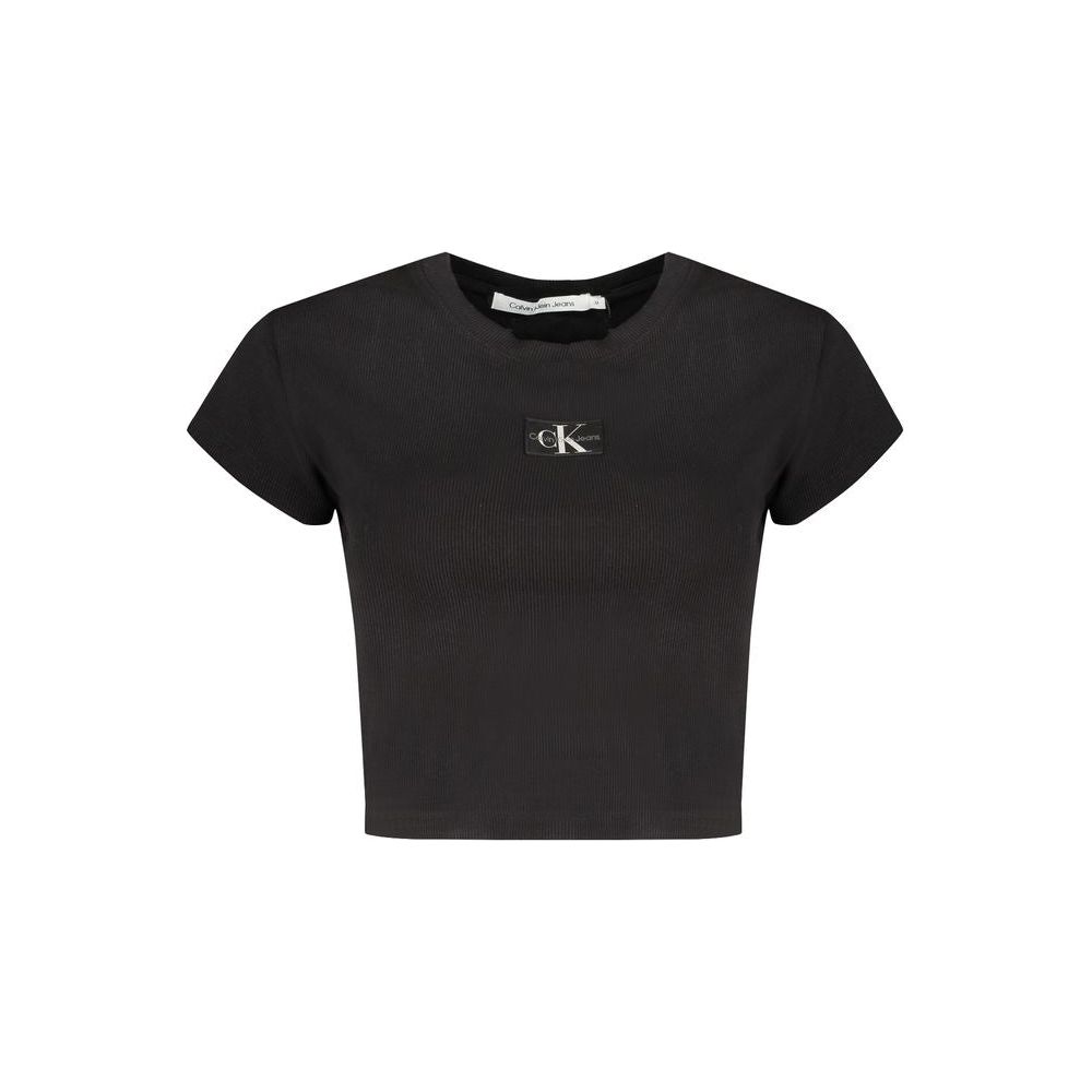 Calvin Klein Black Cotton Tops & T-Shirt