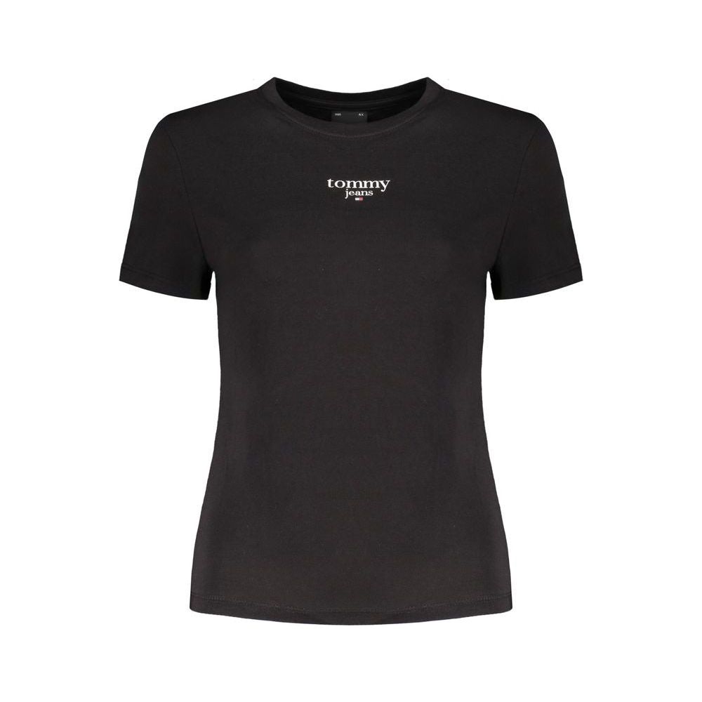 Tommy Hilfiger Black Cotton Tops & T-Shirt