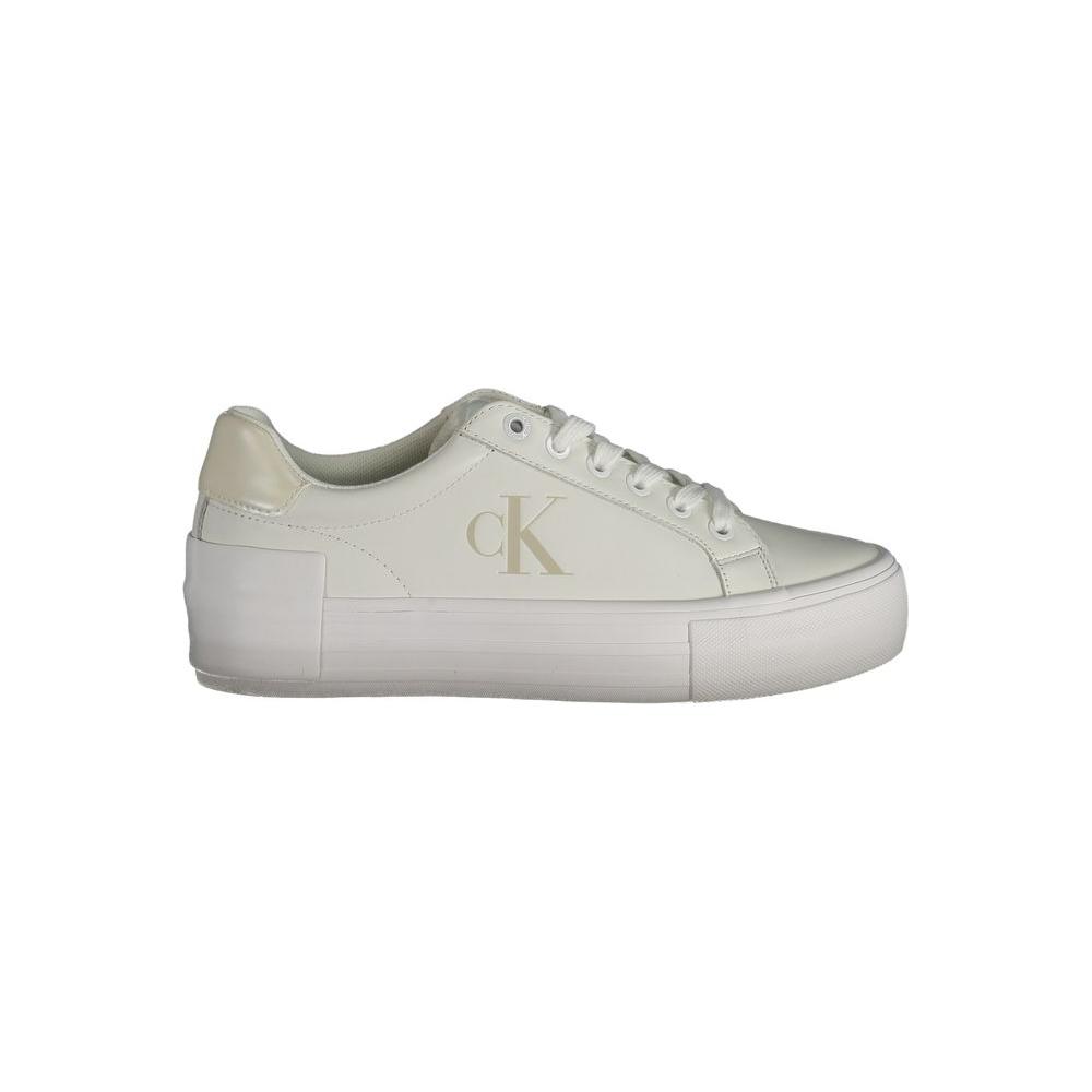 Calvin Klein White Leather Women Sneaker